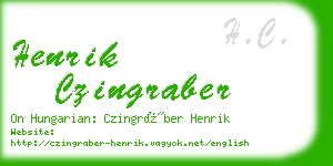 henrik czingraber business card